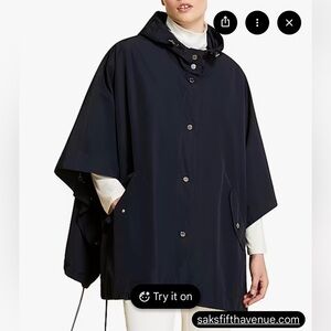 Marina Rinaldi Women's Sport Tabarro Hooded Rain Cape NWT 16